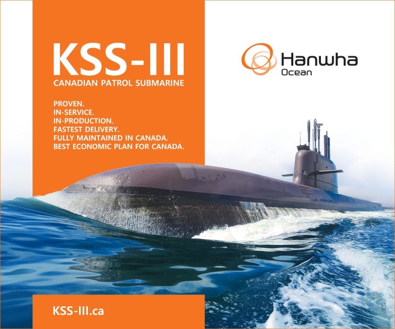 한화, ‘캐나다 잠수함 수주’ 여론전… 현지 버스-거리에 광고판