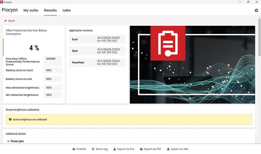 배터리 효율은 인텔 코어 울트라 시리즈 2와 거의 비슷했는데, 성능은 두 배가량 높았다 / 출처=IT동아