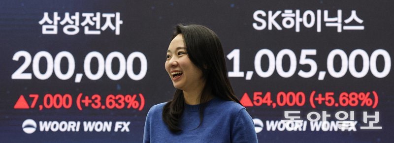 AI수요 기대에 반도체 투톱 날개… 하이닉스,   美마이크론 시총 제쳐