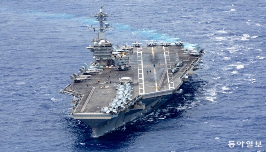  미국 핵추진 항공모함 에리브러햄 링컨호. X캡처