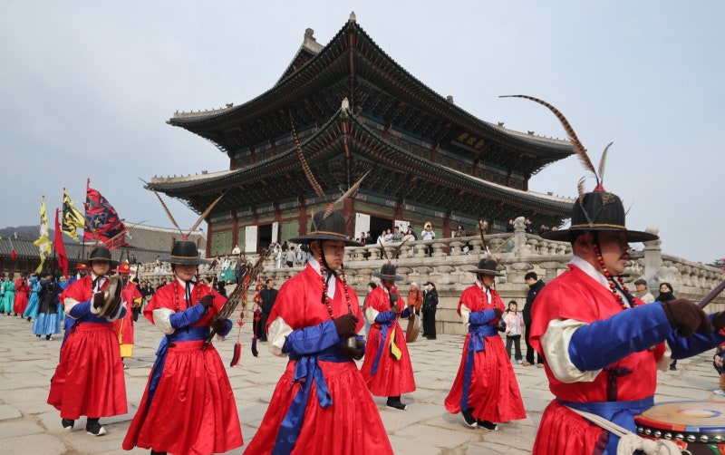 경복궁서 조선시대 순찰 모습 재현