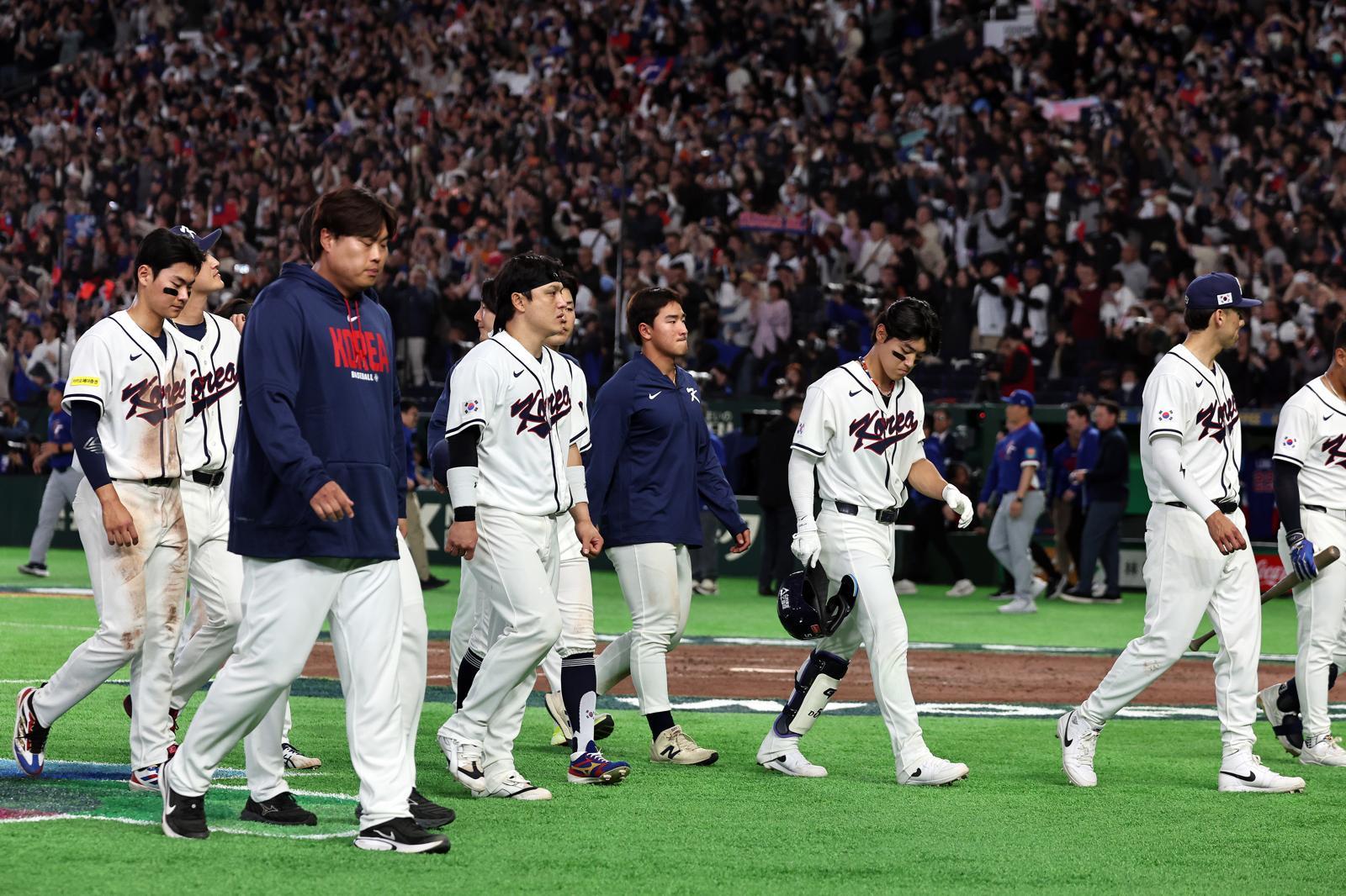 日 이어 대만에도 패한 한국, 호주에 대승해야 8강 실낱 희망