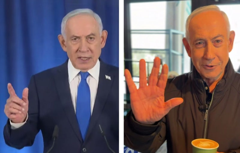 ‘사망설’ 네타냐후, 다섯 손가락 펼쳐 보이며 일축