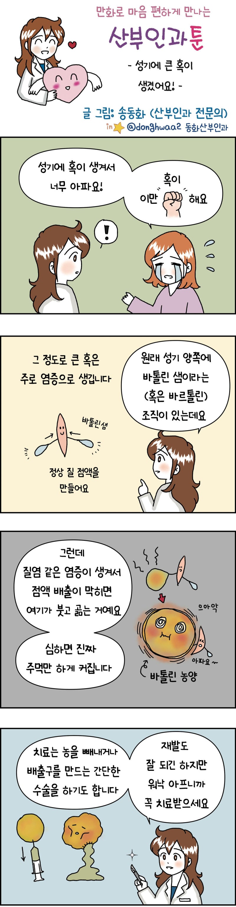 [만화 그리는 의사들]〈402〉성기에 큰 혹이 생겼어요!