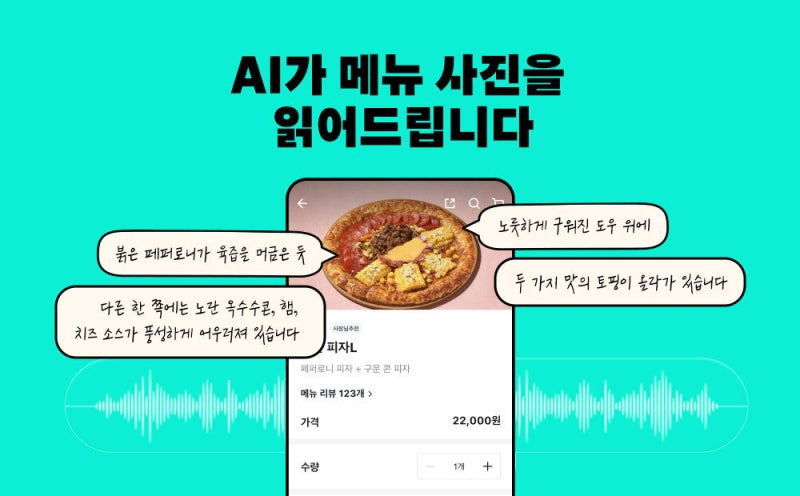 “AI가 음식사진 분석해 음성으로 읽어드립니다”