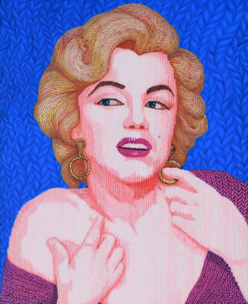 ‘뜨개풍’ 마릴린 먼로 초상화, 대전서 본다