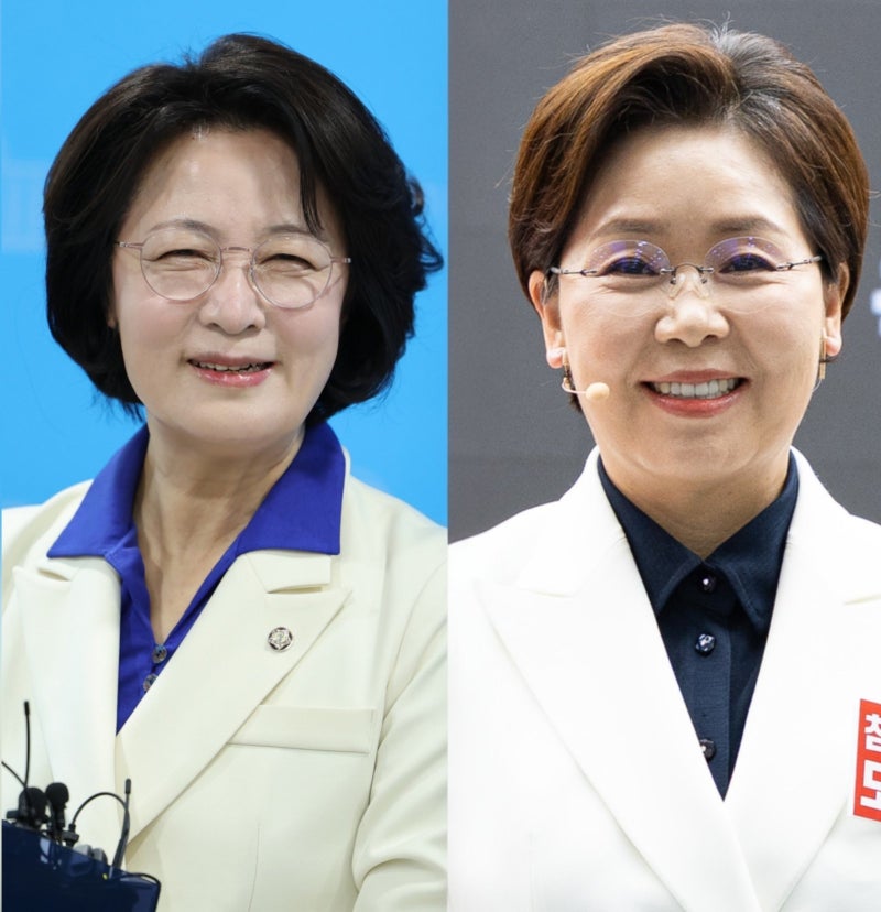 與 ‘판사 출신 6선’ 추미애 vs 국힘 ‘삼성 고졸 임원’ 양향자