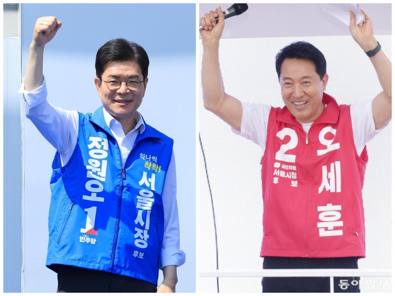 정원오 “吳, 철근누락 현장 가보지도 않아”… 오세훈 “鄭, 행당 준공지 연 논란 나몰라라”
