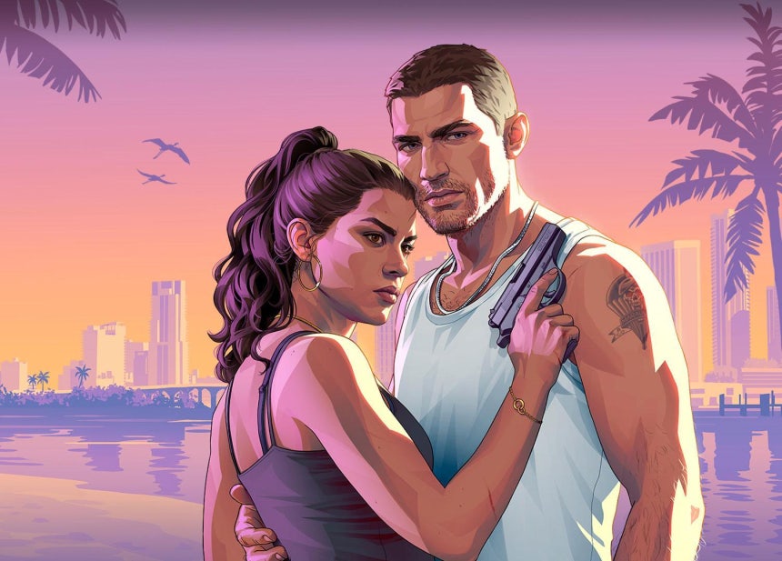  GTA6 주인공인 루시아 카미노스(왼쪽)와 제이슨 듀발(오른쪽) 일러스트. MS X박스 제공