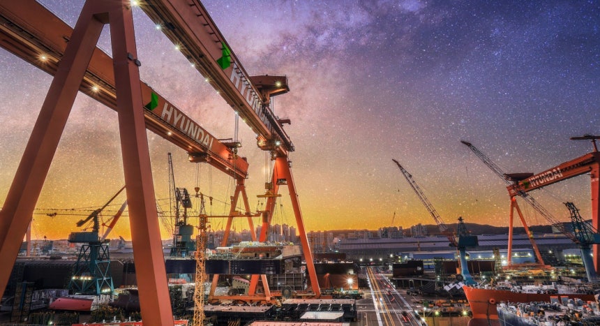 HD현대중공업 조선소 야드.HD현대중공업 제공