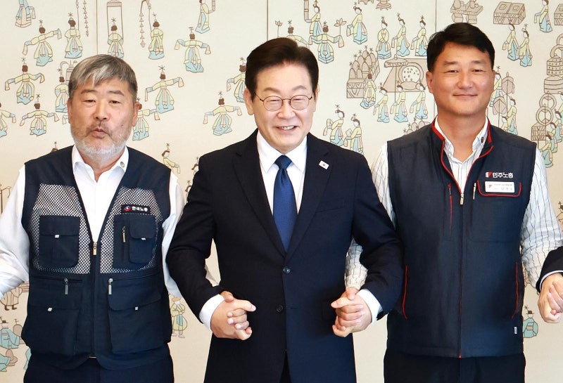 李, 양대 노총 만나 “메가프로젝트 성공 중요”