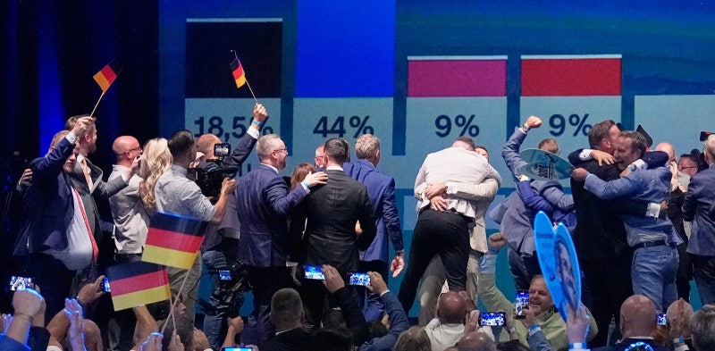 獨 극우정당 AfD 압승… ‘방화벽 원칙' 깨고 주정부 집권 노려