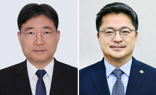 대통령비서실 정책실장 하준경(왼쪽), 대통령비서실 경제성장수석 문신학. 청와대 제공 