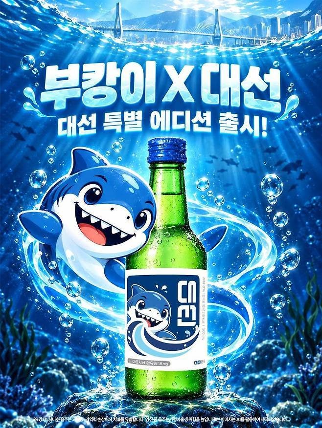 인기 상어 ‘부캉이’ 소주 모델까지 됐다