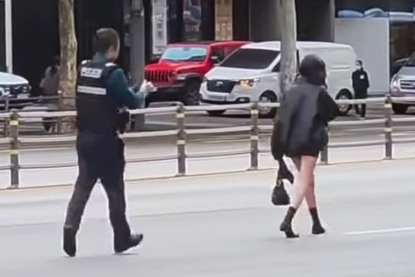 소리지르고 울면서…출근길 <b>강남대로</b> 활보한 만취녀