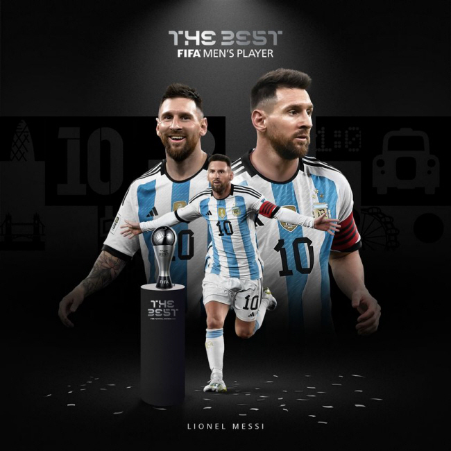 홀란이 아니고?… ‘FIFA 최고의 <b>선수</b>’ <b>메시</b>가 또 뽑혔다