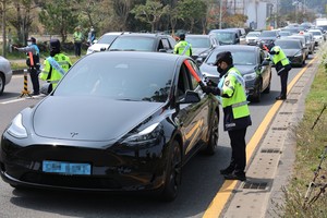 대낮에도 음주 단속