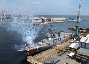 HD현대중공업, <b>이지스구축함</b> ‘<b>다산정약용함</b>’ 진수
