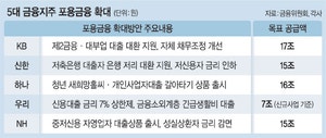 저신용 금리인하 맞춰… 5대 금융지주 “5년 70조 공급”