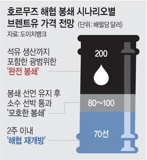 “호르무즈 해협 완전봉쇄 땐… 브렌트유 200달러 찍을 것”