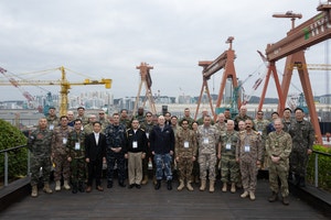 HD현대중, 25개국 외국무관에 K조선 기술 브리핑