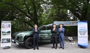 현대차, 전기차·드론 투입 ‘산림복원 씨앗’ 뿌린다