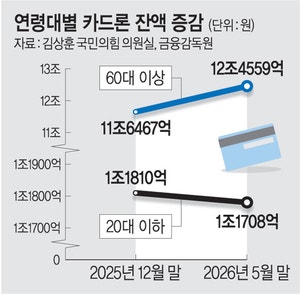 [단독]은퇴세대도 ‘빚투’… 카드론 8092억 증가
