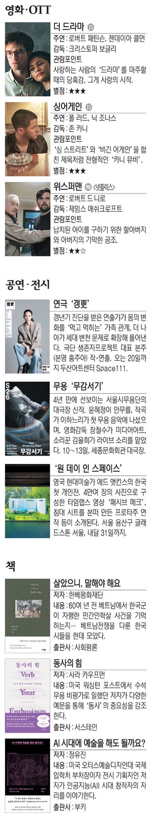 영화 ‘더 드라마’ 등[Culture Pick]