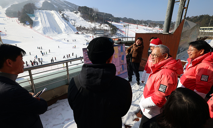<b>유인촌</b> 문체부 <b>장관</b>, 강원2024 준비상황 현장 점검