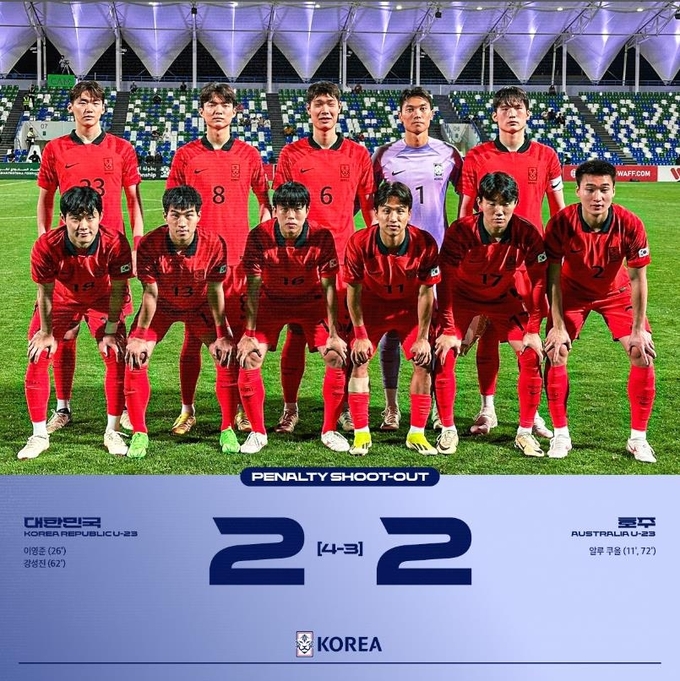 '<b>황선홍</b> 없는 <b>황선홍</b>호' U-23 <b>대표팀</b>, WAFF 챔피언십 <b>우승</b>