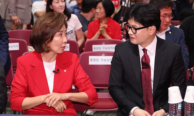 <b>나경원</b> “<b>한동훈</b>, 왜 우파의 눈물은 닦아주지 않았나”