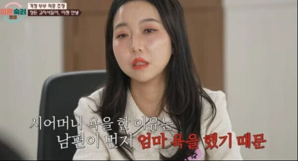 '이숙캠' 시댁=숙주 '<b>막말</b>'에 해명, "먼저 장모 욕해서"