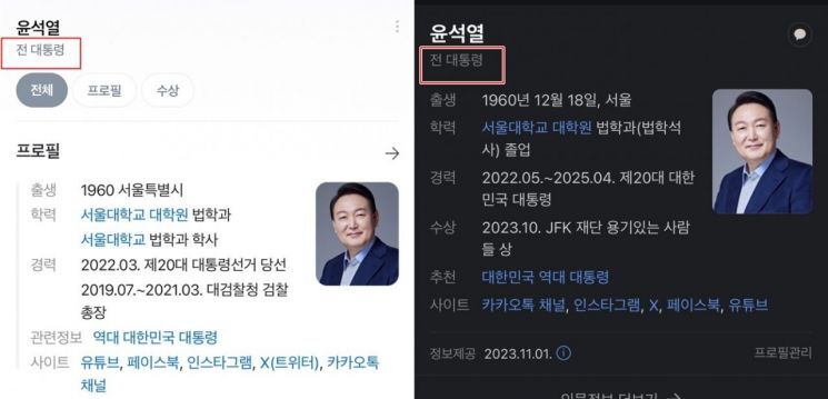 윤석열 전 대통령 파면 소식 기사 이미지