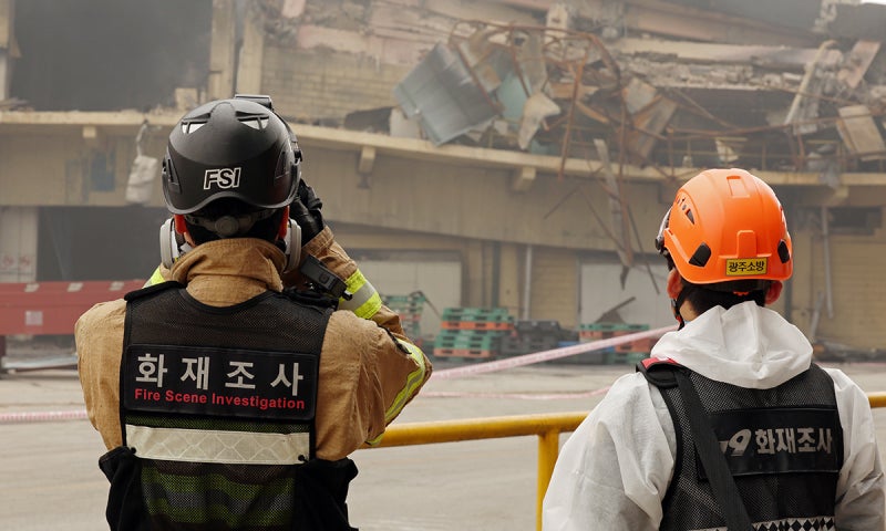 <b>금호타이어</b> 공장 <b>화재</b> 나흘 만에 완진
