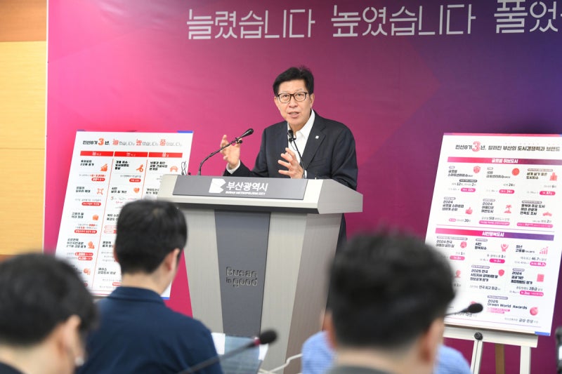 부산시 민선 8기 3년 <b>시정 평가</b> ‘늘리고·높이고·풀고’ 3고로 요약