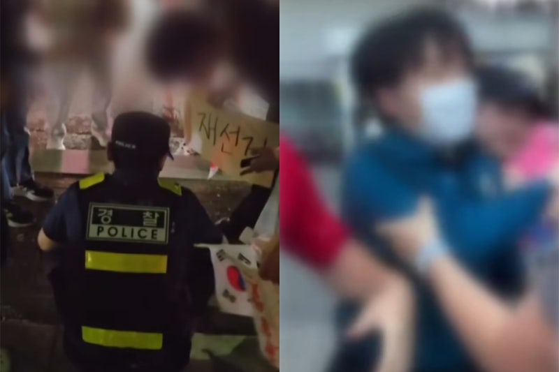 잠실 시위대 “중국 공안이지?” 폭행까지…경찰청 “모두 한국 경찰”