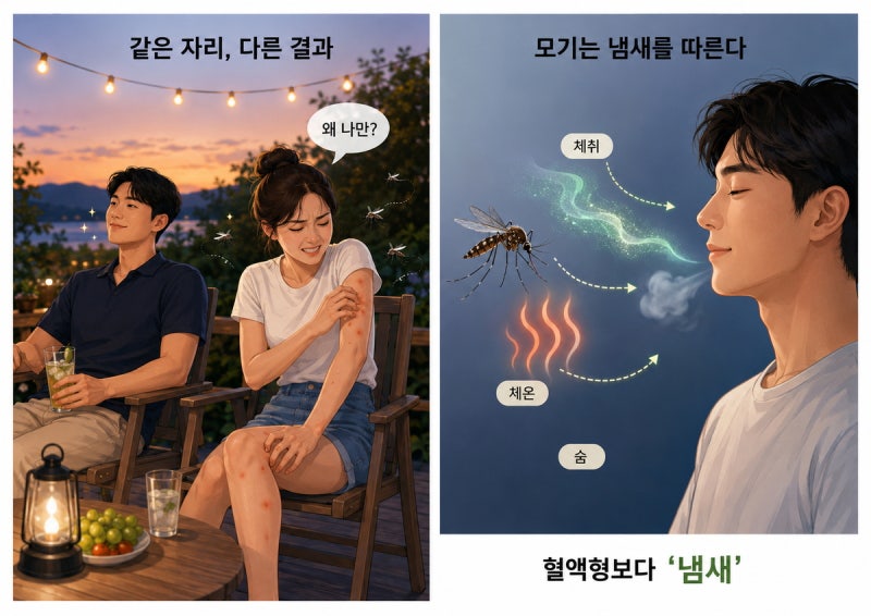 “나만 왜 이렇게 물리나 했더니”…모기 부르는 건 혈액형 아닌 ‘냄새’였다