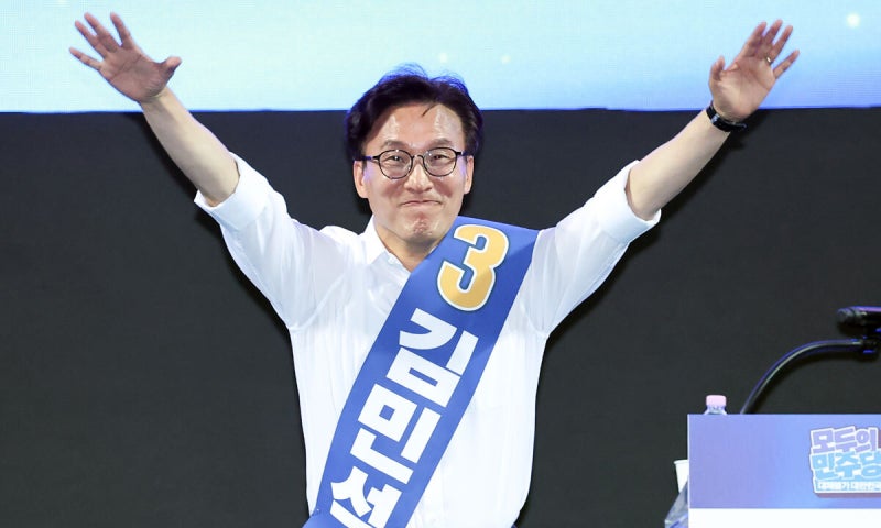 [속보] 與 전당대회, 제주·인천 <b>경선</b>에서 <b>김민석</b> 후보 <b>승리</b>