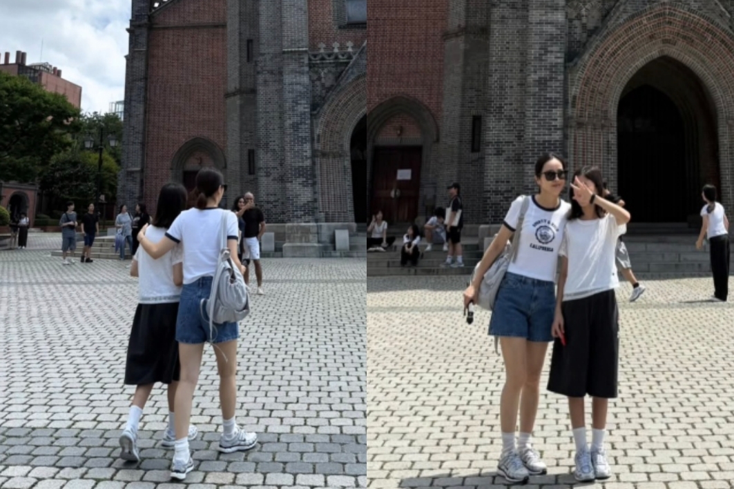 한혜진 11살 딸 폭풍성장, 엄마 키 턱밑까지 추격했어