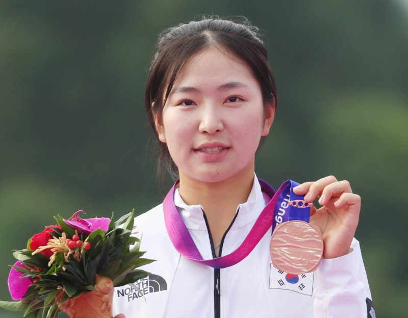 유현조 “장타는 나의 힘”...LPGA 프로들 사이서 유일한 아마추어 <b>메달</b>