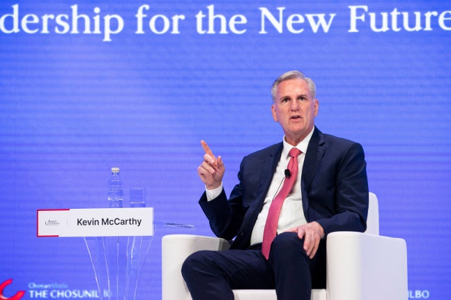 Asian Leadership Conference held at Shilla Hotel in Seoul on May 22, 2024. Kevin McCarthy, former Speaker of the House in the United States, speaking about U.S. politics. / Reporter Kim Ji-ho