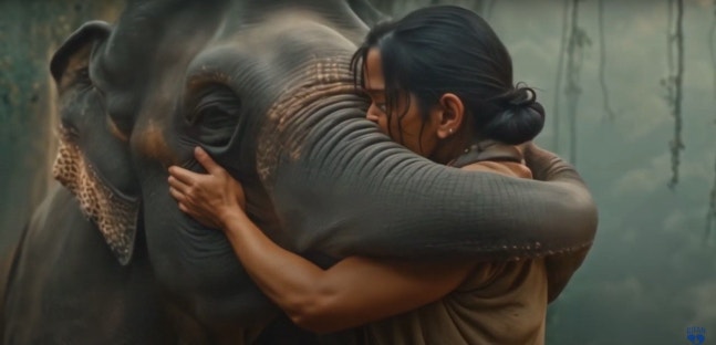 부천판타스틱 영화제 AI 영화 경쟁 부문에 출품한 튀르키예 출신 구르칸 아타칸 감독의 ‘코끼리가 들려주는 말’./BIFF