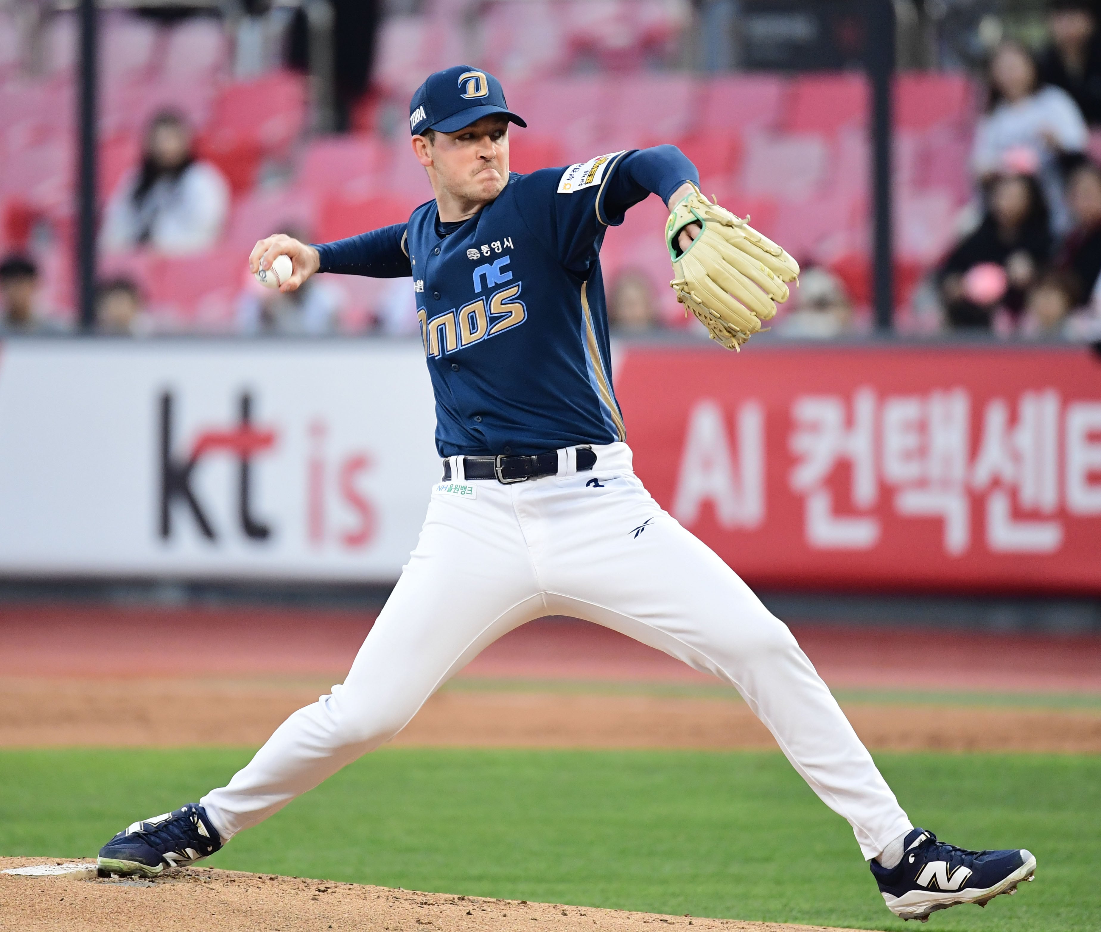 ‘14K’ NC 라일리 7이닝 무실점 괴력투 ... KT 7대0 대파