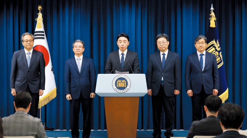 정책실장 김용범·경제수석 하준경·사회수석 문진영