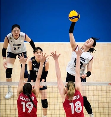 ‘이변’ <b>여자배구</b>, 강호 <b>캐나다</b> 꺾고 올해 VNL 첫 승 감격