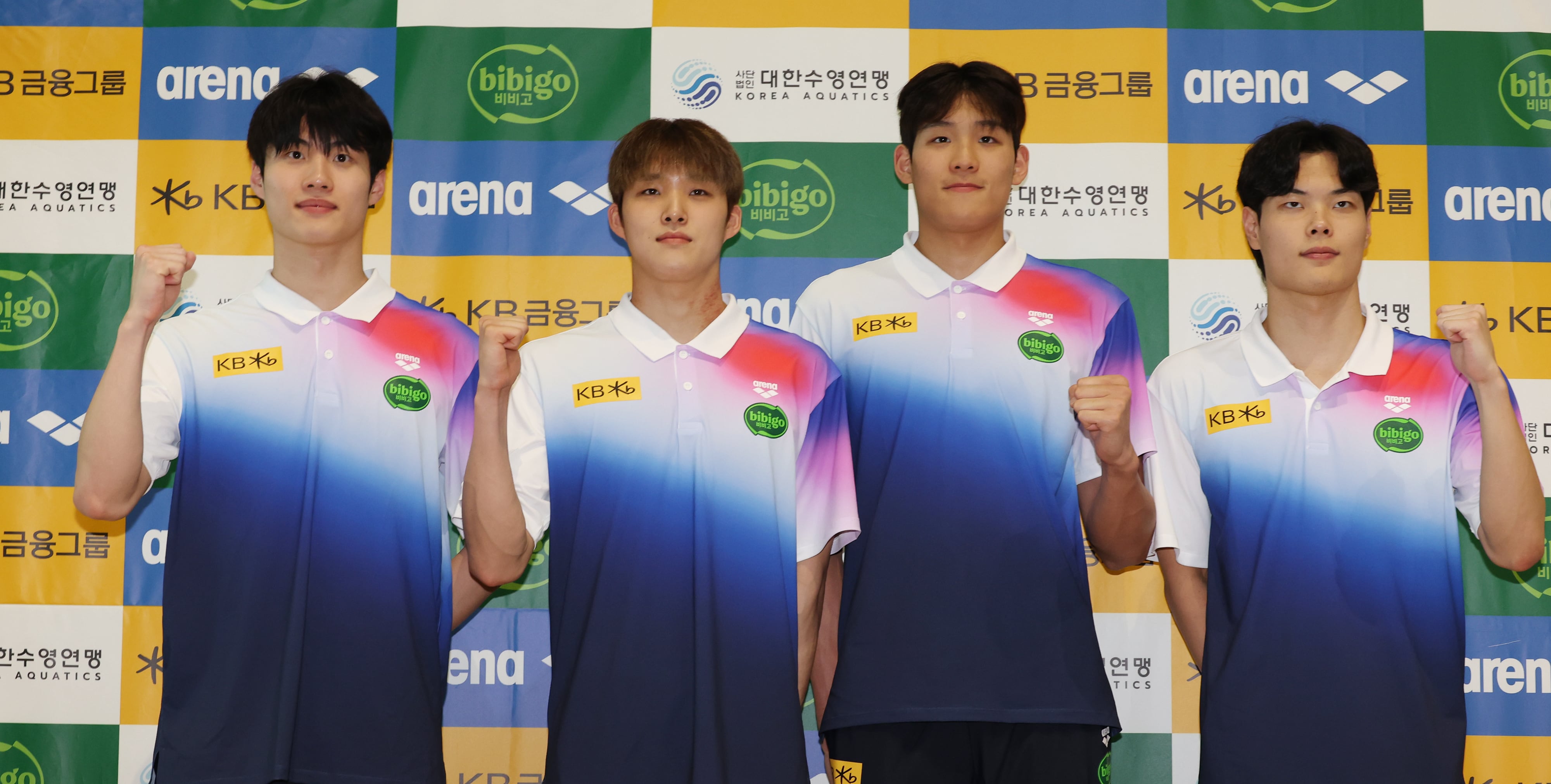 막내 김영범이 가장 빨랐다...한국, 수영 세계선수권 <b>남자 계영 800m</b> 결선...