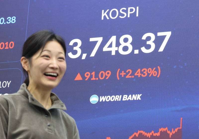 날개 단 코스피, 3700도 뚫었다
