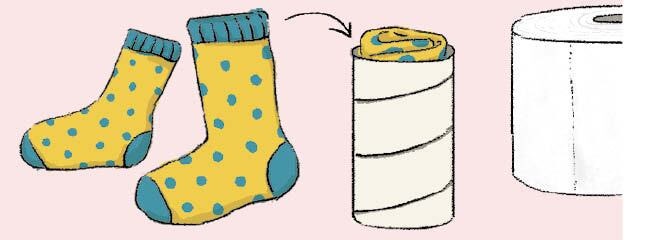 [리빙포인트] 양말 정리엔 다 쓴 휴지심