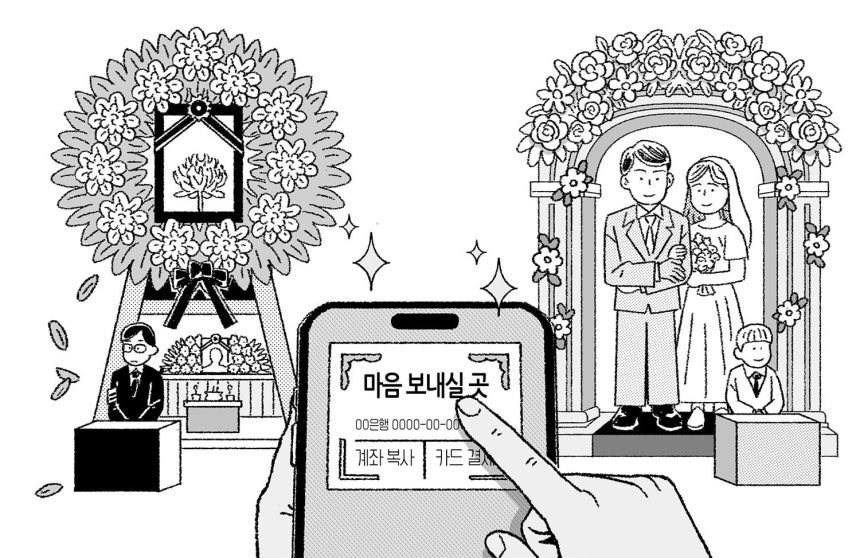 청첩장 부고장 계좌번호 편리함 속 불편한 진실