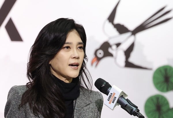 이부진 호텔신라 사장이 지난 10월 23일 인천국제공항 1터미널에서 열린 하반기 외국인 환영주간 개막행사에서 인사말을 하고 있다./뉴스1